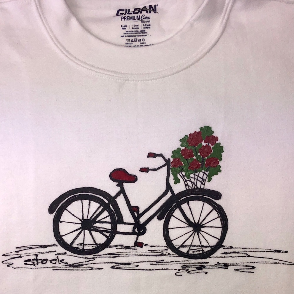 NWT Swearshiry Geranium Bicycle Design XL PLUS